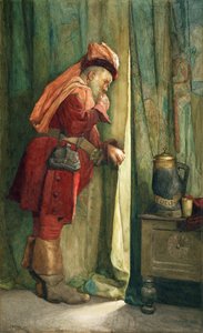 Falstaff "Ich werde mich hinter dem Wandteppich verstecken" von Frederick William Davis