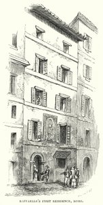 Raffaels erste Residenz, Rom (Gravur) von Frederick William Fairholt