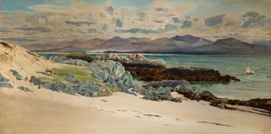 Snowdon und Caernarvon von der Insel Llanddwyn von Frederick William Hayes