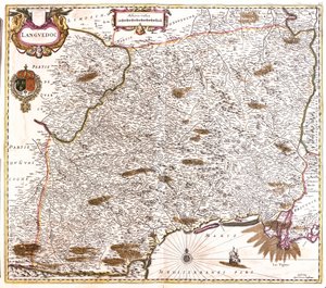 Karte von Languedoc (Frankreich) von Frederick de Wit