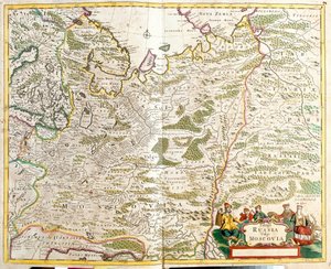 Karte von Russland, um die Stadt Moskau von Frederick de Wit