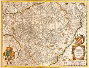 Karte der Grafschaft Champagne (Frankreich) (Radierung)