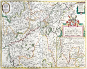 Karte der Grafschaft Ravensberg (Deutschland) von Frederick de Wit