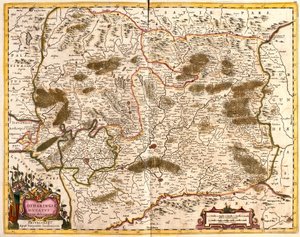 Karte des Herzogtums Lothringen (Frankreich)