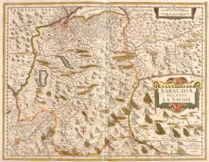 Karte des Herzogtums Savoyen (Frankreich)