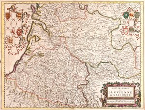 Karte der Regierung von Guyenne und Gascogne (Frankreich) von Frederick de Wit