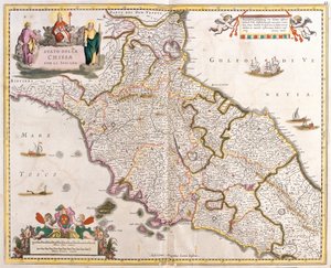 Karte der Kirchenstaaten in der Toskana (Italien) von Frederick de Wit