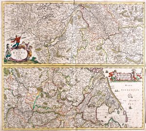 Der Lauf des Rheins von Frederick de Wit