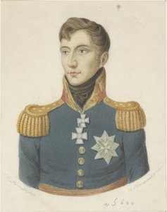 Porträt von Wilhelm II., König der Niederlande von Frederik Christiaan Bierweiler