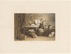 Gelehrter in seinem Arbeitszimmer von Frederik Hendrik Weissenbruch