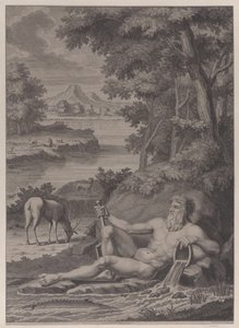 Flussgott in einer Landschaft von Frederik Ottens