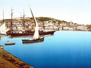 Blick auf den Hafen von Cette, Frankreich
