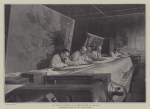 Künstlerwerkstatt in der Tapisseriemanufaktur von Beauvais, Frankreich von French Photographer