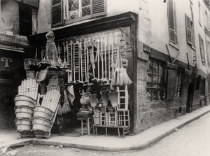 Korbgeschäft, Paris (s/w Foto)
