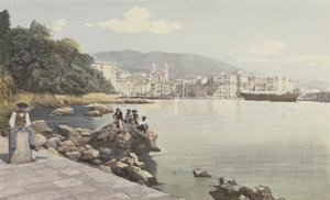 Bastia, Ansicht des alten Hafens und der Stadt von French Photographer
