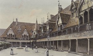 Beaune, Erster Innenhof des Krankenhauses von French Photographer