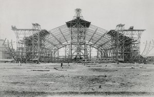 Bau der Galerie des Machines für die Weltausstellung von 1889 von French Photographer