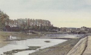 Dax, Der Adour flussaufwärts der Stadtbrücke von French Photographer