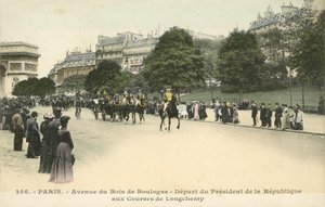 Abreise des Präsidenten von Frankreich, Longchamp-Rennbahn, Paris