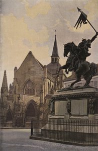 Falaise, Kirche der Dreifaltigkeit und Statue von Wilhelm dem Eroberer von French Photographer