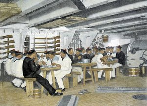 Französische Marine, Ende des 19. Jahrhunderts: Das Essen der Matrosen - Bibl. des Arts déco