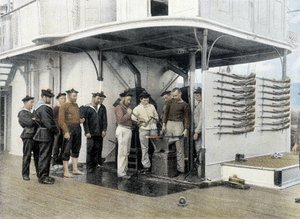 Französische Marine, Ende des 19. Jahrhunderts: die Schmiede - Bibl. des Arts Deco von French Photographer