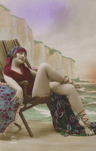 Mädchen in einem Liegestuhl von French Photographer