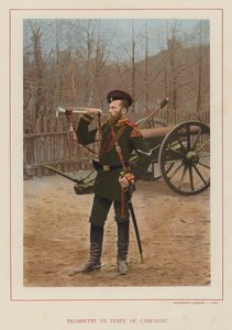 Die russische Armee: Trompeter in Felduniform von French Photographer