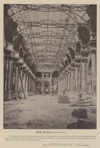 La Commune de Paris, Hôtel de Ville, Festsaal (s/w Foto) von French Photographer