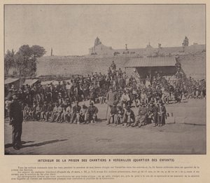 Die Kommune von Paris, Innenansicht des Gefängnisses der Chantiers in Versailles, Kinderquartier von French Photographer