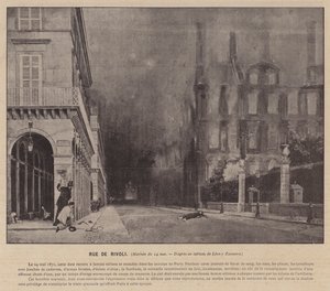 La Commune de Paris, Rue De Rivoli, Morgen des 24. Mai (s/w Foto) von French Photographer