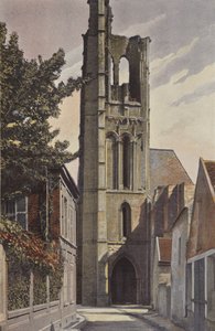 Larchant, Kirchturm der Kirche, Westseite