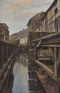 Louviers, Waschhaus und Fachwerkhäuser
