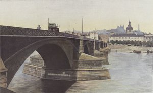 Lyon, Pont de la Guillotière und Kirche des Hôtel-Dieu von French Photographer