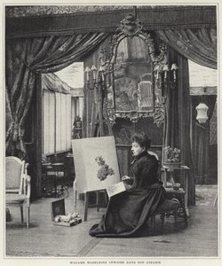Madeleine Lemaire in ihrem Atelier von French Photographer