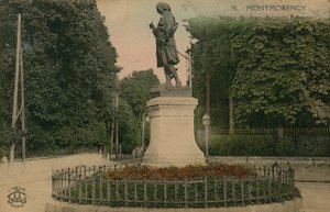 Montmorency - Statue von Jean-Jacques Rousseau