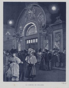 Menschen verlassen den Bal Bullier, Paris