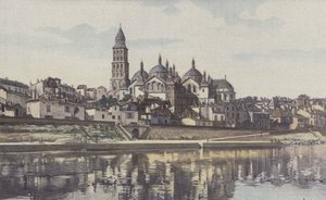 Perigueux, Kathedrale Saint-Front, Ansicht vom linken Ufer der Isle