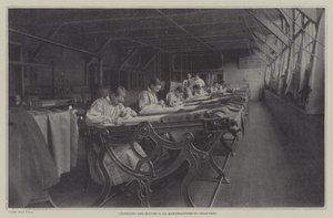 Werkstatt der Studenten in der Beauvais-Teppichmanufaktur, Frankreich von French Photographer