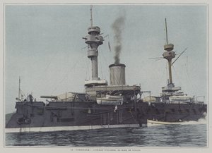 Das Schlachtschiff Formidable im Hafen von Toulon