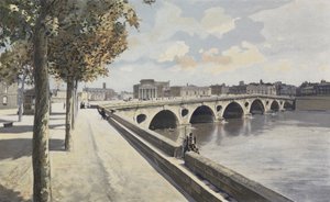 Toulouse, Pont-Neuf, Blick flussaufwärts vom linken Ufer der Garonne