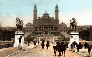 Trocadero-Palast, gebaut für die Pariser Weltausstellung 1878, um 1906 von French Photographer