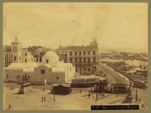 Ansicht von Algier - Die Große Moschee, ca. 1860-1900 (s/w Foto) von French Photographer