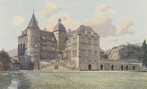 Vizille, Schloss Lesdiguières, Blick auf den Park von French Photographer