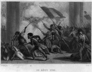 10. August 1792 (Sturz der Monarchie) - in „Revolution française“ von Thiers. 19. Jahrhundert von French School