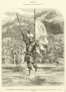 29 novembre 1513, Balboa prend possession de la mer du Sud au nom de la Castille et du royaume de Leon von French School