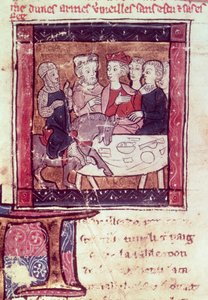 Galahad kommt zu Arthur, ca. 1250-80 von French School