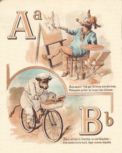 A B: Tier, Künstler, Rind, Bäcker von French School
