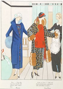 Einige hübsche Neuheiten aus Art-Gout-Beaute, Kostüme von Premet und Jean Patou, Oktober 1923 von French School