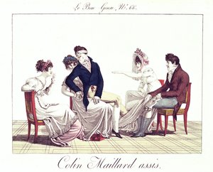 Ein Spiel von Colin-Maillard (Blinde Kuh), ca. 1810-20 von French School